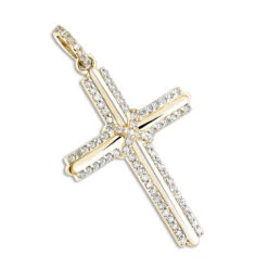 Small Diamond Crosses 14K White Gold Designer Cross Pendant 0.30ct -Borcely Jewelry Sales small diamond crosses 14k designer cross pendant 030ct p 6553 ye