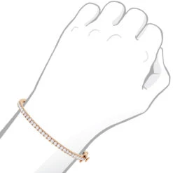 Solid 14K Yellow Gold Diamond Bangle Bracelet For Women 2ct By Luxurman -Borcely Jewelry Sales solid 14k gold diamond bangle bracelet for women 2ct by luxurman bodro 1