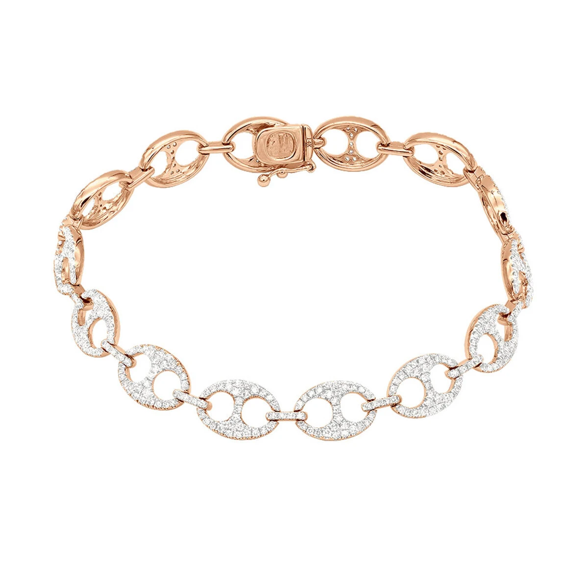 2.3 Carat Gucci Link Diamond Bracelet For Women Solid 14K White Gold 3 2.3 Carat Gucci Link Diamond Bracelet For Women Solid 14K White Gold - Image 3