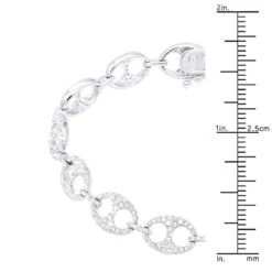 2.3 Carat Gucci Link Diamond Bracelet For Women Solid 14K White Gold 10 2.3 Carat Gucci Link Diamond Bracelet For Women Solid 14K White Gold -Borcely Jewelry Sales solid 14k gold gucci link diamond bracelet for women 25ct 803221 rulerwh