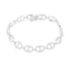 2.3 Carat Gucci Link Diamond Bracelet For Women Solid 14K White Gold