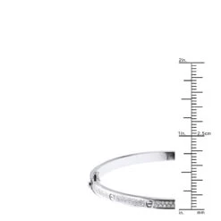 18K White Gold Diamond Bangle Bracelet For Women 1.2 Ct Love Bracelet -Borcely Jewelry Sales solid 18k gold diamond bangle bracelet for women 12 ct love bracelet 407174 ruler