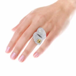 Statement 18K White Gold 13 Carat Unique Diamond Cocktail Ring For Women -Borcely Jewelry Sales statement 18k gold 13 carat unique diamond cocktail ring for women 870109 bodwh