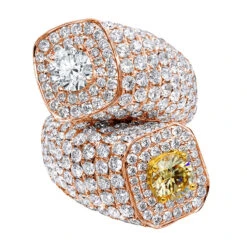 Statement 18K White Gold 13 Carat Unique Diamond Cocktail Ring For Women -Borcely Jewelry Sales statement 18k gold 13 carat unique diamond cocktail ring for women 870109 ro