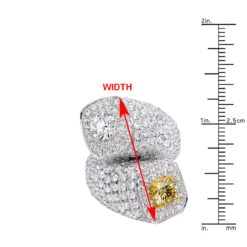 Statement 18K White Gold 13 Carat Unique Diamond Cocktail Ring For Women -Borcely Jewelry Sales statement 18k gold 13 carat unique diamond cocktail ring for women 870109 rulerwh