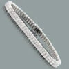Sterling Silver 2 Row Diamond Bracelet 0.40ct