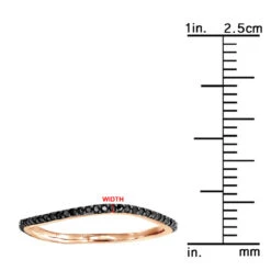 Thin Black Diamond Band For Women 14K Yellow Gold 0.15ct Curved Stackable Ring 23 Thin Black Diamond Band For Women 14K Yellow Gold 0.15ct Curved Stackable Ring -Borcely Jewelry Sales thin black diamond band in 14k gold 019ct stackable rings p 49481 rulerro