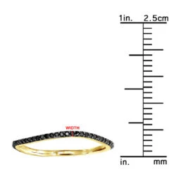 Thin Black Diamond Band For Women 14K Yellow Gold 0.15ct Curved Stackable Ring 22 Thin Black Diamond Band For Women 14K Yellow Gold 0.15ct Curved Stackable Ring -Borcely Jewelry Sales thin black diamond band in 14k gold 019ct stackable rings p 49481 rulerye