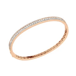 14K White Gold Thin Diamond Bangle Bracelet For Women 2.5 Carat -Borcely Jewelry Sales thin diamond bangle bracelet for women 14k white rose yellow gold 25 carat 803206 ro