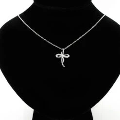 Tiny Diamond Cross Pendant 10K White Gold 0.12ct -Borcely Jewelry Sales tiny diamond cross pendant in 10k gold 012ct 3
