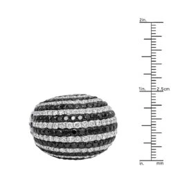 Unique 18K White Gold White & Black Diamond Cocktail Ring For Women Dome 19 Carats -Borcely Jewelry Sales unique 18k gold white black diamond cocktail ring for women dome 19 carats 804020 rulerwh