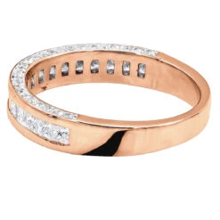 Unique Women's Wedding Ring 2 Carat Round & Princes Diamond Band 14K White Gold 4mm 13 Unique Women's Wedding Ring 2 Carat Round & Princes Diamond Band 14K White Gold 4mm -Borcely Jewelry Sales unique 2 carat round princess diamond band 14k gold womens wedding ring 4mm back rose