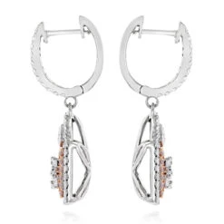 Unique Designer White And Pink Diamond Earrings For Women 14K Gold 1.75ct 10 Unique Designer White And Pink Diamond Earrings For Women 14K Gold 1.75ct -Borcely Jewelry Sales unique designer white and pink diamond earrings for women 14k gold 175ct backwh