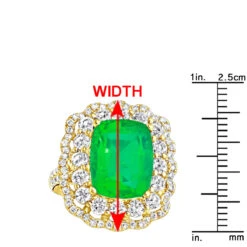Unique Diamond And Emerald Cocktail Ring For Women 18K White Gold 9.7 Carats -Borcely Jewelry Sales unique diamond and emerald cocktail ring for women in 18k gold 97 carats 802634 rulerye