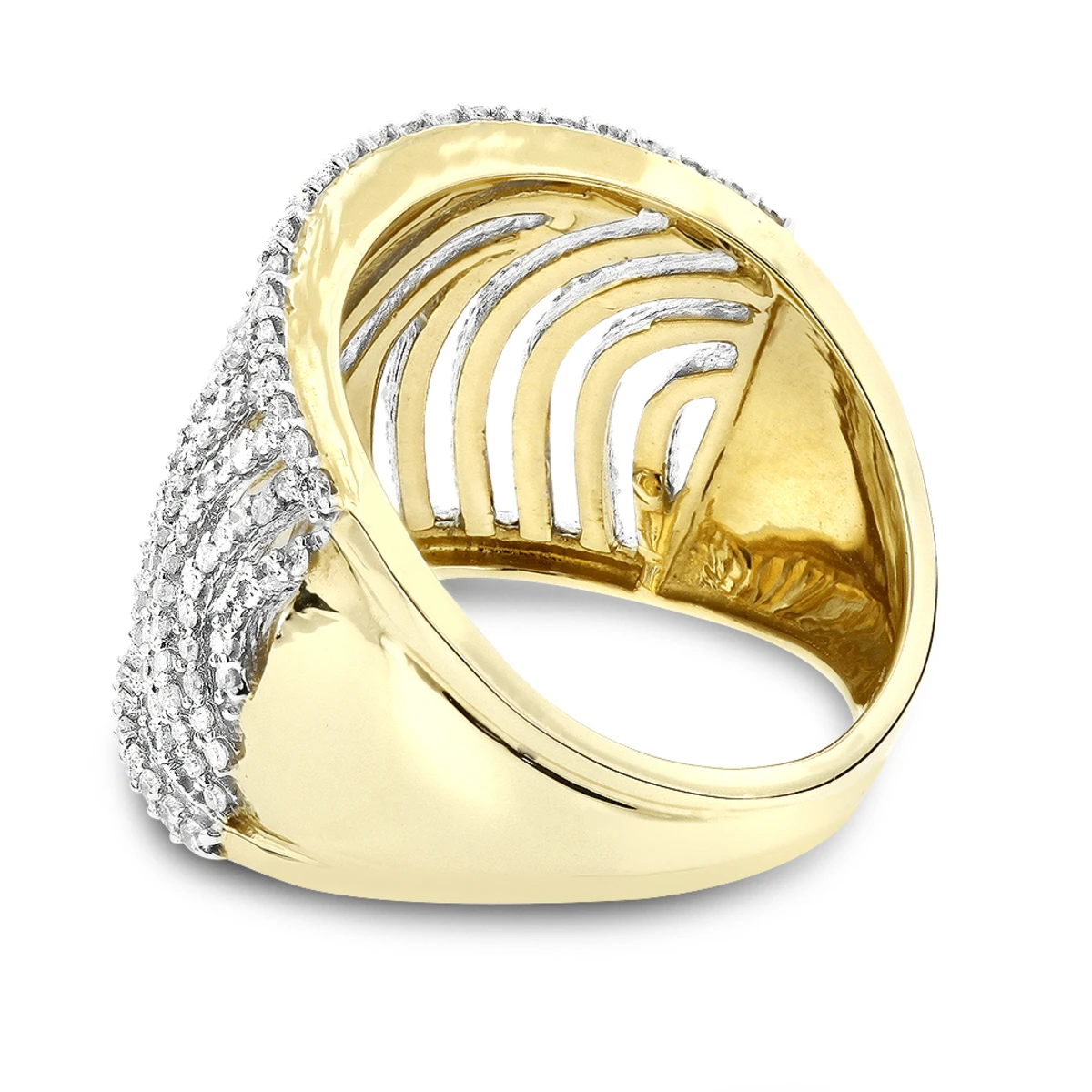 Unique Diamond Engagement Rings: 14K Yellow Gold Cut-Out Diamond Engagement Ring 1ct 4 Unique Diamond Engagement Rings: 14K Yellow Gold Cut-Out Diamond Engagement Ring 1ct - Image 4