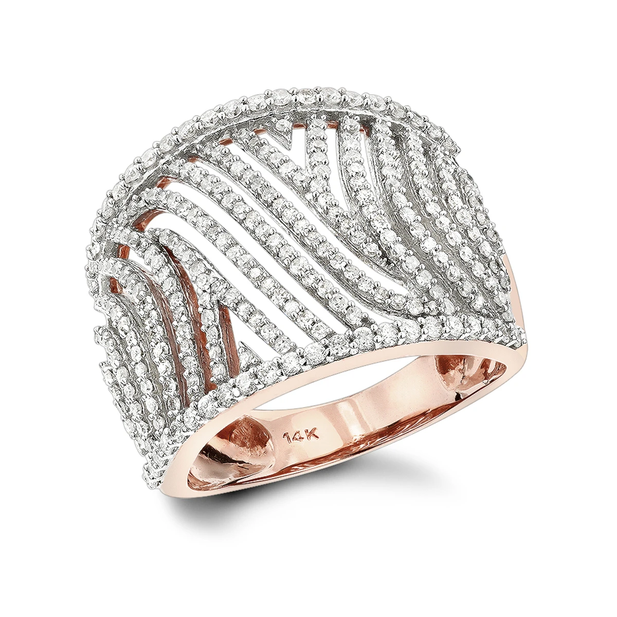 Unique Diamond Engagement Rings: 14K Yellow Gold Cut-Out Diamond Engagement Ring 1ct 3 Unique Diamond Engagement Rings: 14K Yellow Gold Cut-Out Diamond Engagement Ring 1ct - Image 3