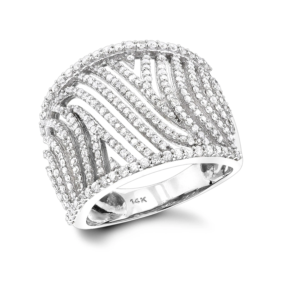 Unique Diamond Engagement Rings: 14K Yellow Gold Cut-Out Diamond Engagement Ring 1ct 2 Unique Diamond Engagement Rings: 14K Yellow Gold Cut-Out Diamond Engagement Ring 1ct - Image 2