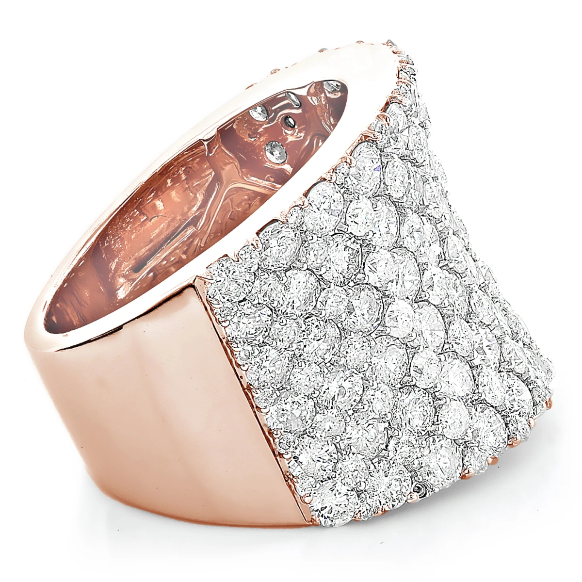 Unique Diamond Wedding Bands: 8 Carat Ladies Pave Diamonds Ring 14K White Gold 5 Unique Diamond Wedding Bands: 8 Carat Ladies Pave Diamonds Ring 14K White Gold - Image 5