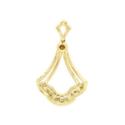 Unique Ladies 1.3 Carat Diamond And Emerald Pendant Necklace 14K White Gold -Borcely Jewelry Sales unique ladies 13 carat diamond and emerald pendant necklace in 14k gold 100488 backye