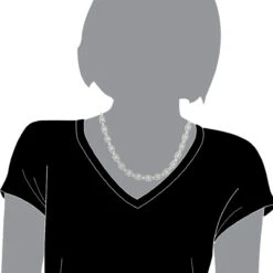 Unique Diamond Necklace For Women 10K Yellow Gold 17 Carats -Borcely Jewelry Sales unique ladies diamond necklace 14k gold 17 carats baguette round diamonds body yellow