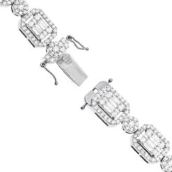 Unique Diamond Necklace For Women 10K Yellow Gold 17 Carats -Borcely Jewelry Sales unique ladies diamond necklace 14k gold 17 carats baguette round diamonds clasp white