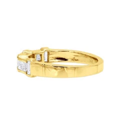 Unique Women's Anniversary Ring 14K White Gold Princess Baguatte Diamond Wedding Band 12 Unique Women's Anniversary Ring 14K White Gold Princess Baguatte Diamond Wedding Band -Borcely Jewelry Sales unique womens anniversary ring 14k gold princess baguatte diamond wedding band 017401 backye