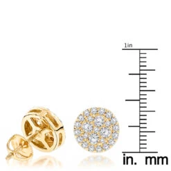 Unisex Round Diamond Stud Earrings Clusters 14K White Gold 1.75ct -Borcely Jewelry Sales unisex round diamond stud earrings clusters in 14k gold 175ct rulerye