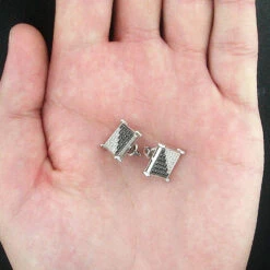 White Black Diamond Stud Earrings 1.11ct 10K White Gold -Borcely Jewelry Sales white black diamond stud earrings 111ct 10k gold p 49175back