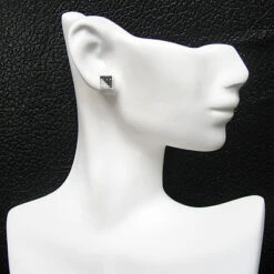 White Black Diamond Stud Earrings 1.11ct 10K White Gold -Borcely Jewelry Sales white black diamond stud earrings 111ct 10k gold p 49175bod