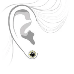 White Yellow And Black Diamond Stud Earrings 2.20ct 14K White Gold -Borcely Jewelry Sales white yellow and black diamond stud earrings 220ct 14k gold 4