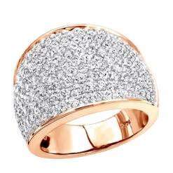 Women's 14K White Gold Pave Diamond Fashion Ring 3.6ct Wedding Band 8 Women's 14K White Gold Pave Diamond Fashion Ring 3.6ct Wedding Band -Borcely Jewelry Sales womens 14k gold pave diamond fashion ring 36ct wedding band ro