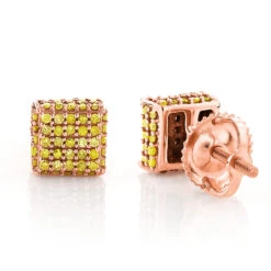 Yellow Diamond Stud Earrings 0.53ct 10K Yellow Gold -Borcely Jewelry Sales yellow diamond stud earrings 053ct 10k gold p 45690 ro