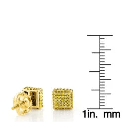 Yellow Diamond Stud Earrings 0.53ct 10K Yellow Gold -Borcely Jewelry Sales yellow diamond stud earrings 053ct 10k gold p 45690 rulerye